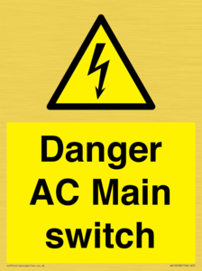 Danger AC Main switch 